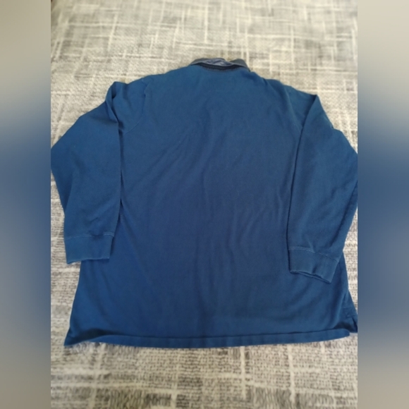 VTG Mens L.L. Bean XL Tall Long Sleeve Lakewashed Polo Rugby Shirt Outdoor - Picture 8 of 9